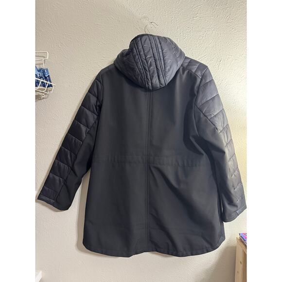 Calvin Klein Performance Hooded Black Coat Size XL - Picture 3 of 4